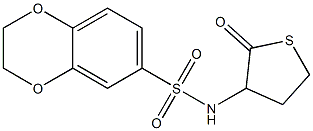 N-(2-oxothiolan-3-yl)-2,3-dihydro-1,4-benzodioxine-6-sulfonamide 구조식 이미지