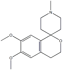 6,7-dimethoxy-1'-methylspiro[3,4-dihydroisochromene-1,4'-piperidine] 구조식 이미지