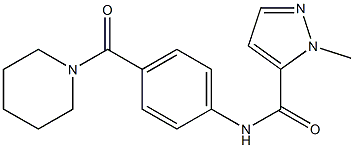 2-methyl-N-[4-(piperidine-1-carbonyl)phenyl]pyrazole-3-carboxamide 구조식 이미지