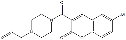 6-bromo-3-(4-prop-2-enylpiperazine-1-carbonyl)chromen-2-one Structure