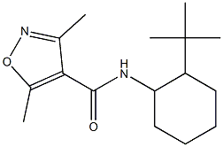 N-(2-tert-butylcyclohexyl)-3,5-dimethyl-1,2-oxazole-4-carboxamide 구조식 이미지