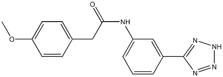 2-(4-methoxyphenyl)-N-[3-(2H-tetrazol-5-yl)phenyl]acetamide Structure