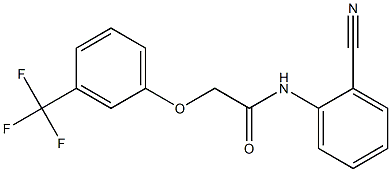 N-(2-cyanophenyl)-2-[3-(trifluoromethyl)phenoxy]acetamide 구조식 이미지