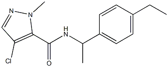 4-chloro-N-[1-(4-ethylphenyl)ethyl]-2-methylpyrazole-3-carboxamide Structure