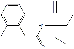 N-(3-ethylpent-1-yn-3-yl)-2-(2-methylphenyl)acetamide 구조식 이미지