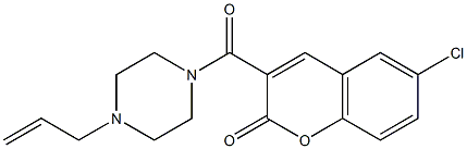 6-chloro-3-(4-prop-2-enylpiperazine-1-carbonyl)chromen-2-one 구조식 이미지