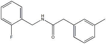 N-[(2-fluorophenyl)methyl]-2-(3-methylphenyl)acetamide 구조식 이미지