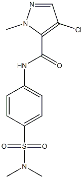 4-chloro-N-[4-(dimethylsulfamoyl)phenyl]-2-methylpyrazole-3-carboxamide 구조식 이미지