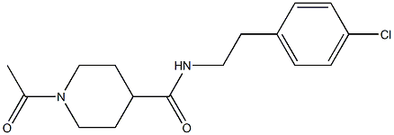 1-acetyl-N-[2-(4-chlorophenyl)ethyl]piperidine-4-carboxamide 구조식 이미지