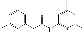 N-(4,6-dimethylpyridin-2-yl)-2-(3-methylphenyl)acetamide 구조식 이미지