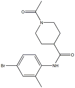 1-acetyl-N-(4-bromo-2-methylphenyl)piperidine-4-carboxamide Structure
