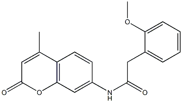 2-(2-methoxyphenyl)-N-(4-methyl-2-oxochromen-7-yl)acetamide Structure