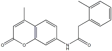 N-(4-methyl-2-oxochromen-7-yl)-2-(2-methylphenyl)acetamide Structure