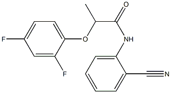 N-(2-cyanophenyl)-2-(2,4-difluorophenoxy)propanamide 구조식 이미지