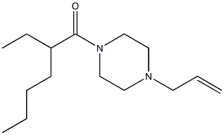 2-ethyl-1-(4-prop-2-enylpiperazin-1-yl)hexan-1-one Structure