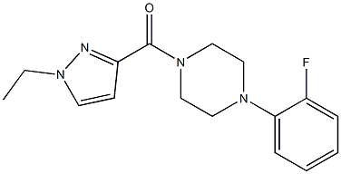 (1-ethylpyrazol-3-yl)-[4-(2-fluorophenyl)piperazin-1-yl]methanone 구조식 이미지