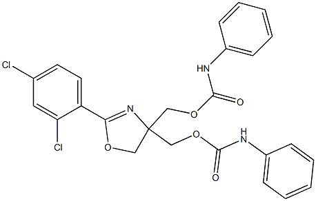 [2-(2,4-dichlorophenyl)-4-(phenylcarbamoyloxymethyl)-5H-1,3-oxazol-4-yl]methyl N-phenylcarbamate 구조식 이미지
