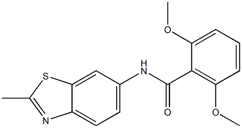 2,6-dimethoxy-N-(2-methyl-1,3-benzothiazol-6-yl)benzamide 구조식 이미지