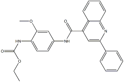 ethyl N-[2-methoxy-4-[(2-phenylquinoline-4-carbonyl)amino]phenyl]carbamate 구조식 이미지