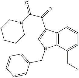 1-(1-benzyl-7-ethylindol-3-yl)-2-piperidin-1-ylethane-1,2-dione 구조식 이미지