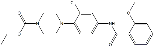 ethyl 4-[2-chloro-4-[(2-methoxybenzoyl)amino]phenyl]piperazine-1-carboxylate 구조식 이미지