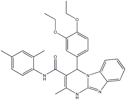 4-(3,4-diethoxyphenyl)-N-(2,4-dimethylphenyl)-2-methyl-1,4-dihydropyrimido[1,2-a]benzimidazole-3-carboxamide Structure