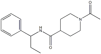 1-acetyl-N-(1-phenylpropyl)piperidine-4-carboxamide 구조식 이미지