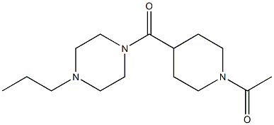 1-[4-(4-propylpiperazine-1-carbonyl)piperidin-1-yl]ethanone Structure