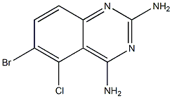 6-bromo-5-chloroquinazoline-2,4-diamine 구조식 이미지