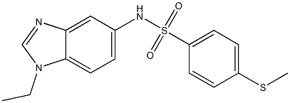 N-(1-ethylbenzimidazol-5-yl)-4-methylsulfanylbenzenesulfonamide 구조식 이미지