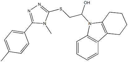2-[[4-methyl-5-(4-methylphenyl)-1,2,4-triazol-3-yl]sulfanyl]-1-(1,2,3,4-tetrahydrocarbazol-9-yl)ethanol Structure