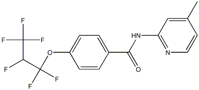 4-(1,1,2,3,3,3-hexafluoropropoxy)-N-(4-methylpyridin-2-yl)benzamide 구조식 이미지