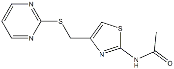 N-[4-(pyrimidin-2-ylsulfanylmethyl)-1,3-thiazol-2-yl]acetamide 구조식 이미지