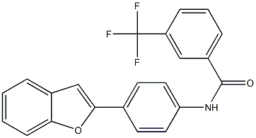 N-[4-(1-benzofuran-2-yl)phenyl]-3-(trifluoromethyl)benzamide 구조식 이미지