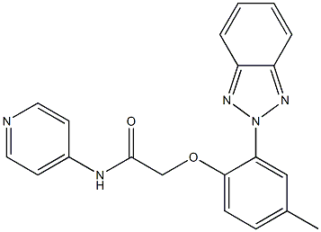 2-[2-(benzotriazol-2-yl)-4-methylphenoxy]-N-pyridin-4-ylacetamide 구조식 이미지