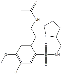 N-[2-[4,5-dimethoxy-2-(oxolan-2-ylmethylsulfamoyl)phenyl]ethyl]acetamide 구조식 이미지