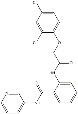 2-[[2-(2,4-dichlorophenoxy)acetyl]amino]-N-pyridin-3-ylbenzamide 구조식 이미지