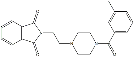 2-[2-[4-(3-methylbenzoyl)piperazin-1-yl]ethyl]isoindole-1,3-dione 구조식 이미지