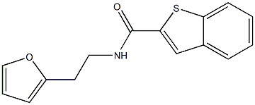 N-[2-(furan-2-yl)ethyl]-1-benzothiophene-2-carboxamide 구조식 이미지