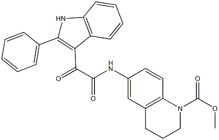 methyl 6-[[2-oxo-2-(2-phenyl-1H-indol-3-yl)acetyl]amino]-3,4-dihydro-2H-quinoline-1-carboxylate 구조식 이미지