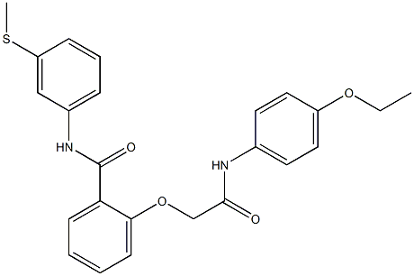 2-[2-(4-ethoxyanilino)-2-oxoethoxy]-N-(3-methylsulfanylphenyl)benzamide Structure