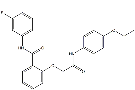 2-[2-(4-ethoxyanilino)-2-oxoethoxy]-N-(3-methylsulfanylphenyl)benzamide 구조식 이미지