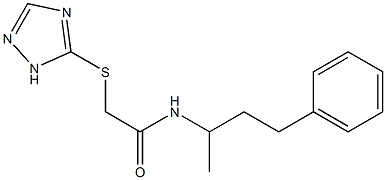 N-(4-phenylbutan-2-yl)-2-(1H-1,2,4-triazol-5-ylsulfanyl)acetamide 구조식 이미지