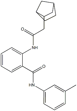 2-[[2-(3-bicyclo[2.2.1]heptanyl)acetyl]amino]-N-(3-methylphenyl)benzamide Structure