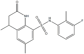 N-(3-fluoro-2-methylphenyl)-4,6-dimethyl-2-oxo-3,4-dihydro-1H-quinoline-8-sulfonamide Structure