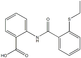 2-[(2-ethylsulfanylbenzoyl)amino]benzoic acid Structure