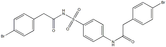 2-(4-bromophenyl)-N-[4-[[2-(4-bromophenyl)acetyl]sulfamoyl]phenyl]acetamide 구조식 이미지