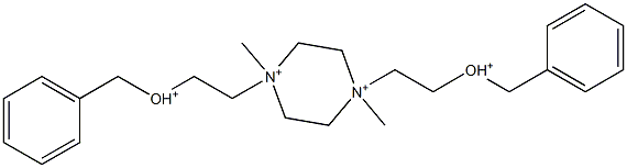 1,4-dimethyl-1,4-bis(2-phenylmethoxyethyl)piperazine-1,4-diium 구조식 이미지