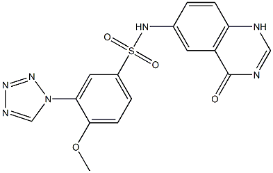 4-methoxy-N-(4-oxo-1H-quinazolin-6-yl)-3-(tetrazol-1-yl)benzenesulfonamide Structure