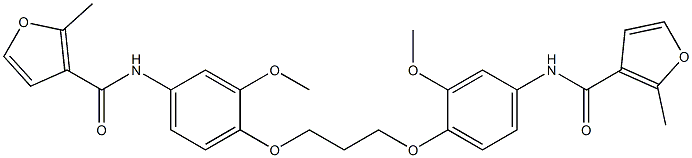 N-[3-methoxy-4-[3-[2-methoxy-4-[(2-methylfuran-3-carbonyl)amino]phenoxy]propoxy]phenyl]-2-methylfuran-3-carboxamide Structure